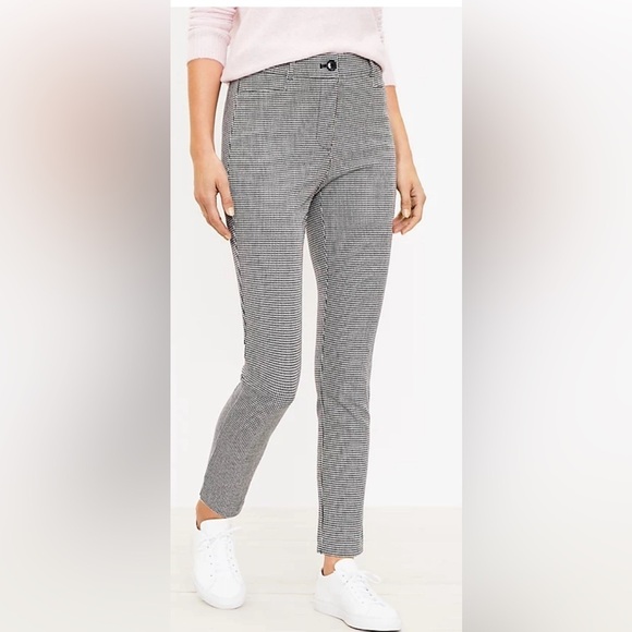 Loft Windowpane Skinny Pants Size 6 - Picture 1 of 11